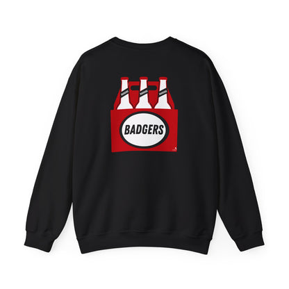 BADGERS beer bottle Crewneck Sweatshirt